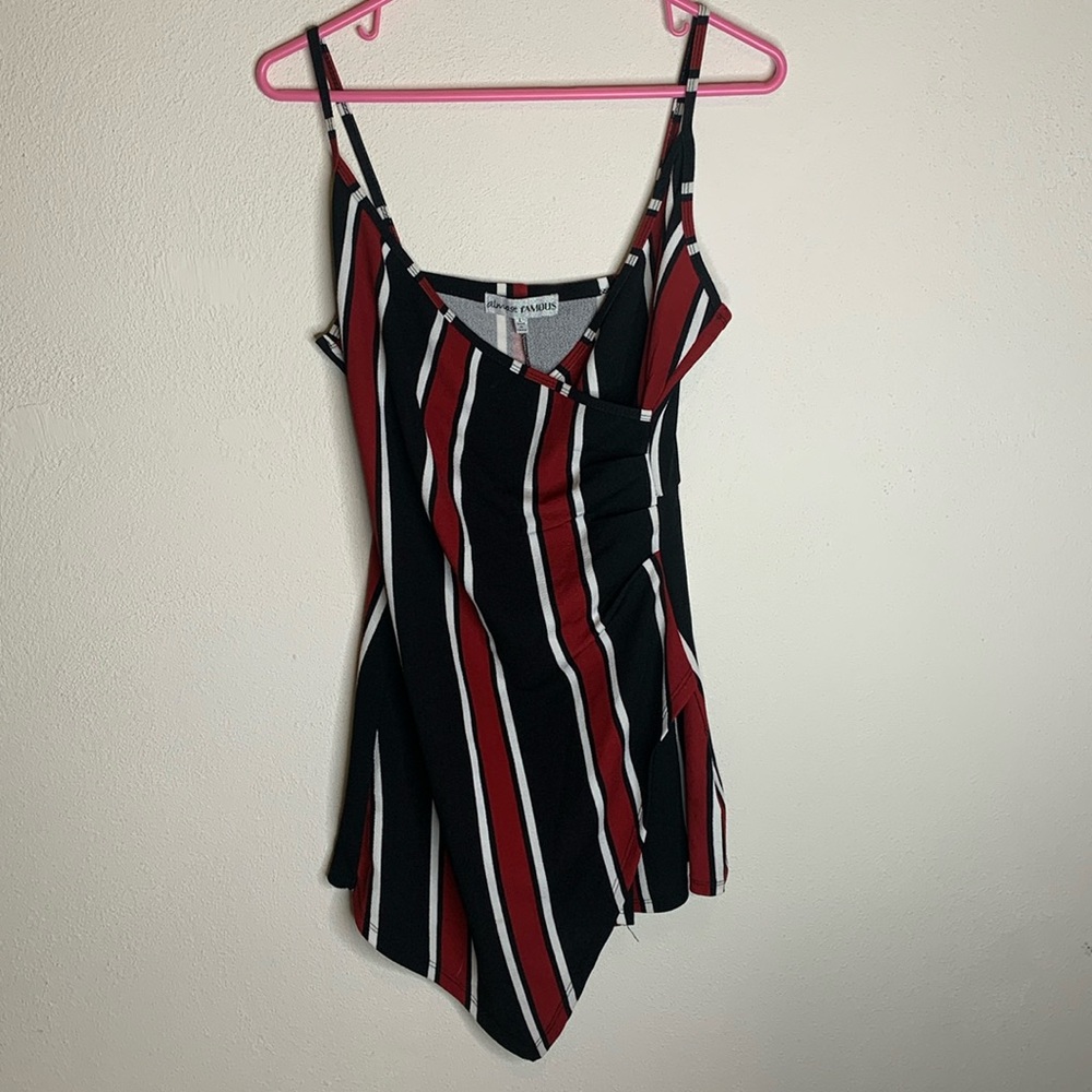 Striped Romper Dress Large